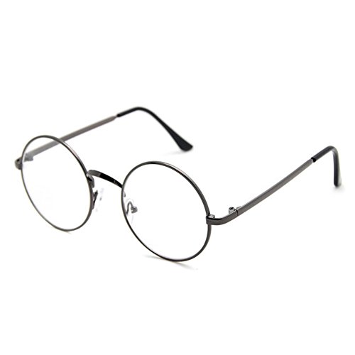 hibote Marco mujeres de los hombres del metal vidrios claros de la man