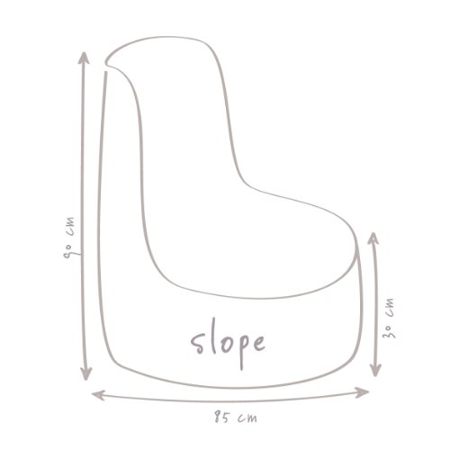 Sitzsack „Slope“ Farbe: Anthrazit, Größe: 90cm H x 80cm W x 85cm T - 3