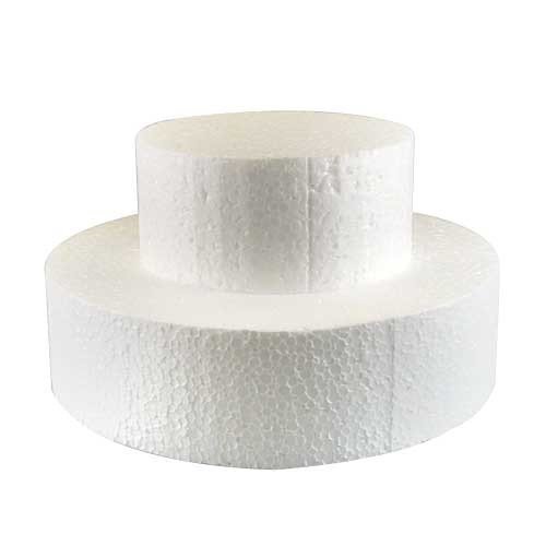 Tortendeko Styropor Torte Kuchen Dummy rund ø 20 / 15 cm - 7 cm hoch set 2