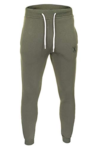 Xact Clothing - Pantalón de Correr para Hombre - Fabricado en Inglaterra Caqui XL