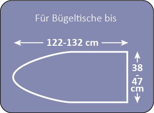 Bügelbrettbezug mit Aluminium Beschichtung – 140x55cm (Silver) - 2