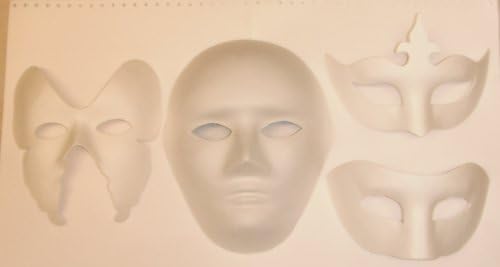 4 FACE MASKS,PLAIN MASK,Full Face,Half Face,butterflyFace,Crown.