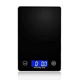 Ligero y fácil de mover. RUNWEI Balanza electrónica Cocina de Alta precisión balanza de Alimentos Cocina Inteligente Escala (Color : Black)