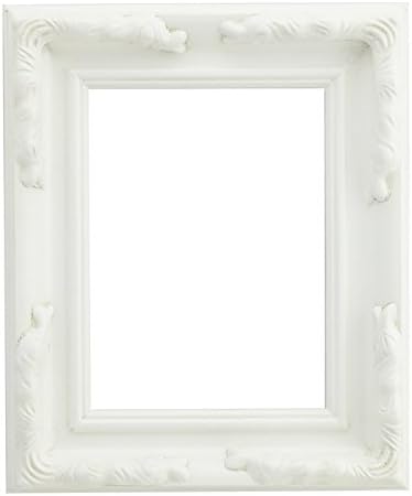 White Shabby Chic Ornate Swept Vintage Picture Frame For an 8" x 6" (203mm x 152mm) Photo RIM ONLY