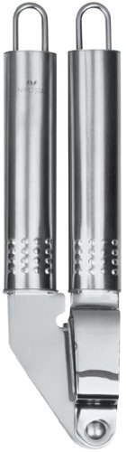 Fackelmann 40445 Nirosta Knoblauchpresse, Ovalgriff 17 cm, Edelstahl