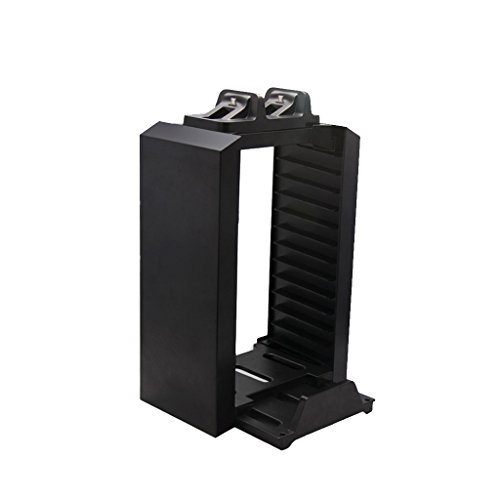 Preisvergleich Produktbild perfk GamesTower Lagerung Multifunktionsturm mit Ladestation für PS4 Controller