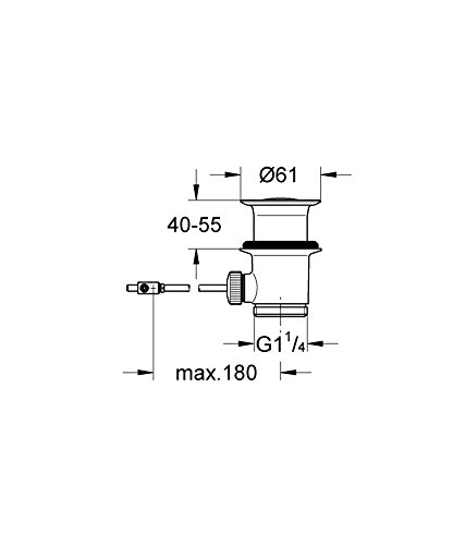 GROHE Ablaufgarnitur 11/4 Zoll, verchromt 28910000 - 2