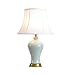 Produktbild LHL-Schreibtischlampe Keramik Tischlampe Beleuchtung Nachttischlampe E27 Dekoration Eye-caring Lesen Schreibtisch LampTraditional Antique Messing und Stoff Lampenschirme