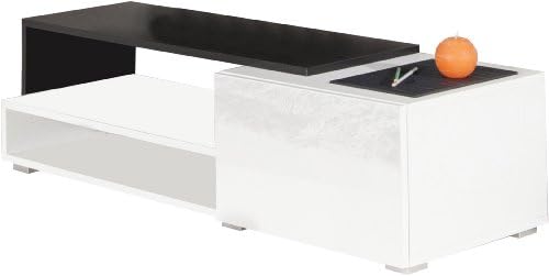 Symbiosis 3254A0219L02 Television Stand 1 Drawer Melamine Particle Board 120 cm Glossy White / Black