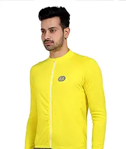 Endurance Sports Gear Bright Yellow Full Sleeves Cycling Jersey