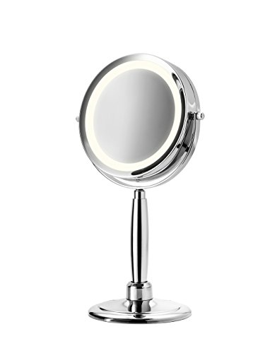 Medisana CM 845 Kosmetikspiegel, 3 in1 (Standspiegel, Wandspiegel, Handspiegel), normal und 5-fache Vergrößerung, 17 LEDs, verchromt - 2