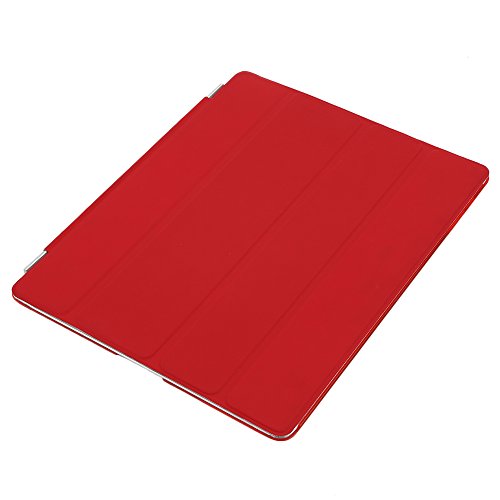 Besmall Neu Ultra Slim Edles iPad 2 3 4 Hülle – Smart Cover Leder Case Schutz Hülle Tasche + Back Case – inkl. Displayschutzfolie Reinigungstuch Stift mit Multi Ständer Auto Sleep Wake (iPad 2/3/4, Farbe:Weiß) - 3