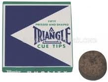 Billiard Pool Cue Tip - Triangle 12mm (Hard) by Cue and Case