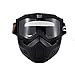 Produktbild QP Helm Maske Schutzbrille Brille Maske Motorrad Bike Offroad Erwachsenen Multicolor,Black,Whitefilm
