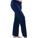 Pizzazz Girls Navy Microfiber Low Rise Cheer Dance Yoga Pants 10-12