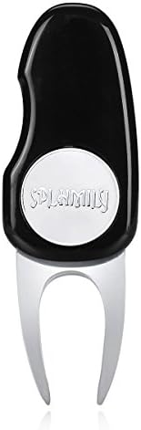 SPLHMILY Switchblade Golf Divot Tool, Zinc-aluminium Alloy Foldable Pitch Mark Tool with Magnetic Detachable Ball Marker