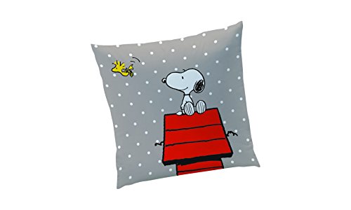 CTI 042751 Snoopy Classic Red Kissen Baumwolle grau 40 x 40 cm