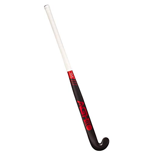 AGH - Palo de Hockey de Fibra de Carbono 100% Color Rojo metálico (36,5" y 37,5"), Rojo Metalizado
