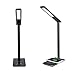 Produktbild MX kingdom LED Schreibtischlampe, Büro Tischleuchte 4 Farb- und 6 Helligkeitsstufen dimmbar Touchbedienung mit USB Ladeanschluss, Qi kabelloses Ladegerät & Timer Poweroff-Schwarz