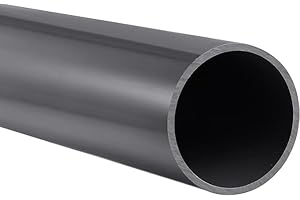 Unifizz PVC Pipe 67.8mm ID 75mm OD 350mm Length Round Plastic Rigid Tubing High Impact for Drain Pipe Cable Sleeve(Dark Grey)