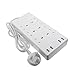 Produktbild JYL WiFi Smart Power Strip UK Überspannungsschutz mit 6-Fach 4 USB-Anschluss Smart Home Control Switch Kompatibel mit Alexa Google Assistant