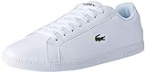 weiße sneaker herren 46 Hochwertiges Obermaterial Lacoste Herren Graduate Bl 1 SMA Sneaker, Weiß Wht 21g, 46 EU