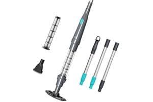 POOLMR Poolsauger Akku Handsauger Whirlpool Sauger Kabelloser Pool Sauger Handgerät |90 Min. Laufzeit, 12 Gallonen/Min. Saugkraft | Mit 2 Bürsten für Spas & Whirlpools gegen Sand & Schmutz