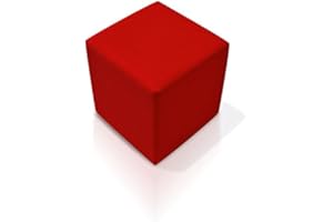 moebel-eins KUBUS Sitzwürfel Bandscheibenhocker Sitzhocker Fußhocker in rot 50x45x45 cm, rot