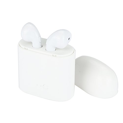 Cewaal Mini Bluetooth KopfhÃ¶rer Stereo Sport Headset Wireless OhrhÃ¶rer mit Ladebox Eingebautes Mikrofon fÃ¼r Apple iPhone iPad Android Smartphones Tablets WeiÃŸ