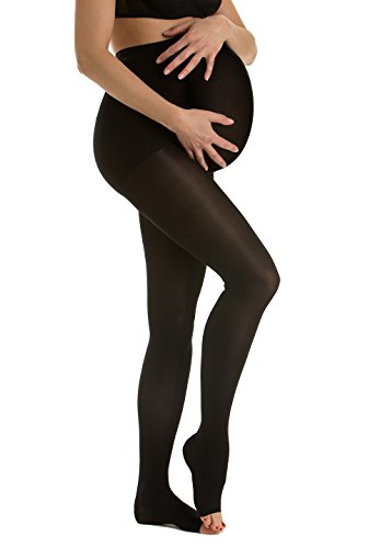 M2190A Soft microfibre open-toe medical compression maternity tights  Class (23-32 mmHg)
