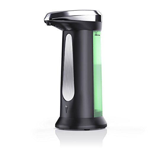 Preisvergleich Produktbild Arendo Savoni2 Seifenspender / Neues Modell / optimierte Pumpe / Flüssigseifenspender mit integriertem Infrarot - Sensor / 500ml Fassungsvermögen / schwarz / chrom