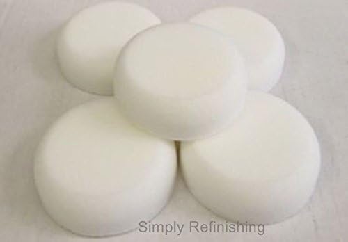 75mm polishing compounding foam head pad hook loop 3" Velcro hard white pack 5