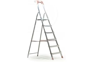 Kasart échelle échelle pour usage domestique en aluminium, charge 150 kg, fabriquée en Italie, certifiée EN 131 (7 étapes)