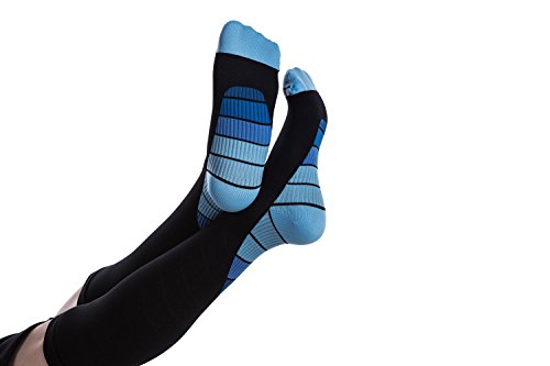 Kompressionssocken 1 Paar-Kompressionsstrümpfe & Stützstrümpfe Steigerung der Leistung, Schnelle Erholung, Bessere Blutzirkulation für alle Sportarten,Laufen,Joggen,Flug und Medizinische Zwecke – Männer & Frauen - 6