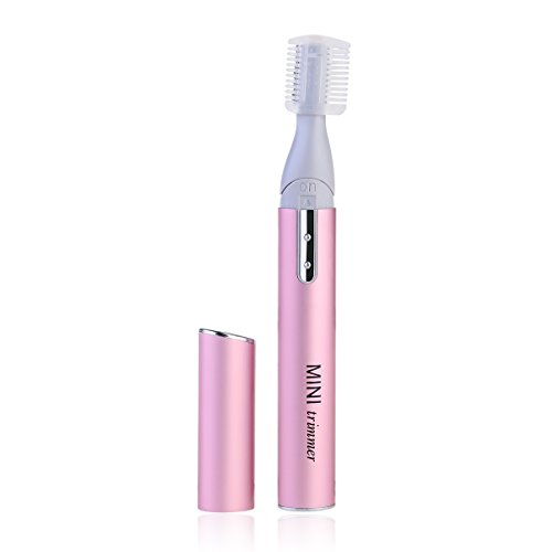 NUOLUX Augenbrauentrimmer, elektrische Gesichtsbehaarung Augenbrauen Trimmer Rasierklinge (rosa) - 8