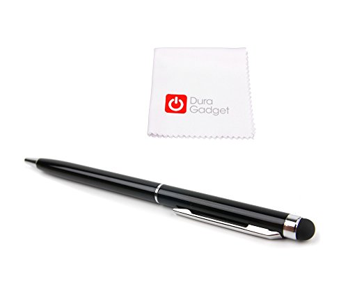 2-in-1 Touchscreen Eingabestift in Schwarz – mit integriertem Kugelschreiber und Befestigungsclip – für 5.1" Samsung Galaxy S7 und 5.5" Galaxy S7 Edge Smartphone