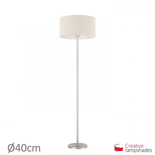 Lampenschirm Zylinder Sand Leinwand – Durchmesser 35cm – H. 22cm, Amerikanisch F10, Nein - 7