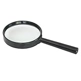 Farbe: schwarz Ribelli Lupe 5 fache Vergrößerung Handlupe 7,5 cm Schwarz Vergrößerungsglas Lesehilfe