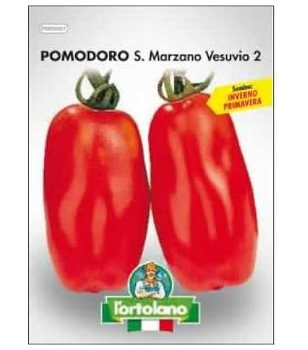 Semi Di Pomodoro San Marzano Di Altissima Qualità, 4 Grammi, Varietà Indeterminata, Frutto 80-90g, Tollerante A Verticillium E Fusarium, NO OGM