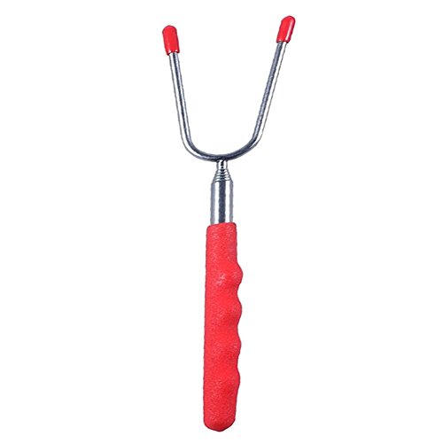 10 Stück Marshmallow Bratstäbchen Teleskopiert auf 85cm Packung aus 10 Edelstahl Rotierende Smores Spieße Anti Skid Griff für Barbecue Spieße, BBQ, Camping, Hotdog Forks | Bonus: Aufbewahrungstasche, BBQ Pinsel - 2