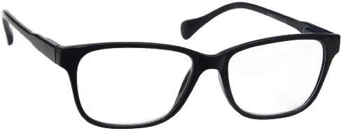 UV Reader Black Lightweight Comfortable Reading Glasses Designer Style Mens Womens Spring Hinges UVR027BLK +2.50