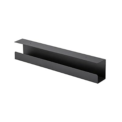 KIMEX 150-3102 Goulotte passe-câbles horizontale de bureau, 60 cm, Noir