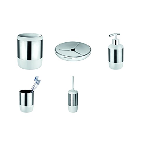 WENKO 21279100 Kosmetikeimer Loft – mit Schwingdeckel, Fassungsvermögen 6 L, Edelstahl rostfrei, 19.5 x 25.5 x 19.5 cm, Satiniert - 4