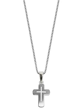trendor Silber Kinder-Halskette mit Kreuz 48870