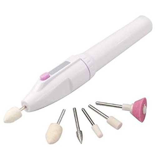 Tinksky Manicure and Pedicure Kit XS-0602 Portable 2 * AAA Powered Electric Manicure Pedicure Nail Trimming Tool