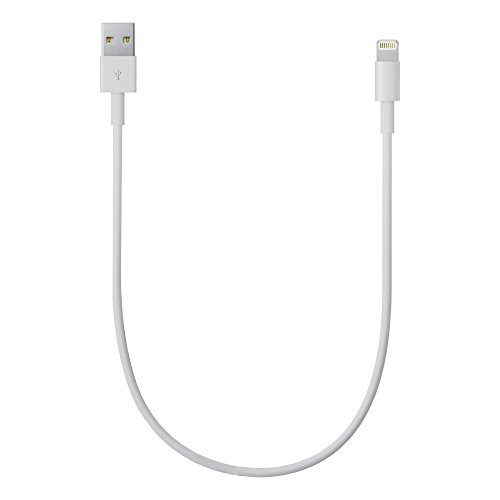 Original iPrime® 25cm 0,25 Meter Lightning USB Kabel Ladekabel Datenkabel für Apple iPhone 5/5s/5c, iPhone 6/6s, iPhone 6 Plus/6s Plus, iPhone 7, iPhone 7 Plus, iPod und iPad in Weiß - 25 cm
