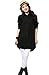 Voguees Women's Long Sleeve Shirt Dresses Black L