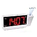 Produktbild IW.HLMF Projektionswecker, Digitaler FM-Radiowecker 180 ° Verstellbarer Projektor mit LED-Anzeige Snooze-Timer Dual USB für Küche Schlafzimmer Kinder,White