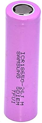 Samsung 1 Piece ICR18650-26J 2600mAh 18650 Lithium Ion Rechargeable Battery (Pink)