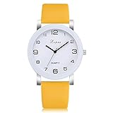 Suitray Damen Armbanduhr,Einfach Süssigkeiten Farben Design Frauen Analoge Quarzuhr Freizeit Uhr Geschenk,Runde Zifferblattgehäuse Uhren